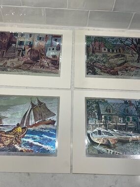 4 Color-Etch Prints by Lionel Barrymore